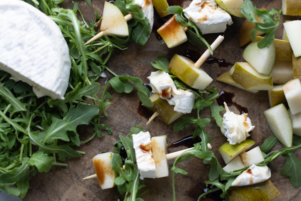 Green Hill & Pear Salad Skewers - Sweet Grass Dairy