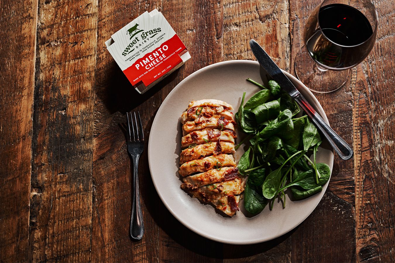 Baked Chicken with Pimento Cheese