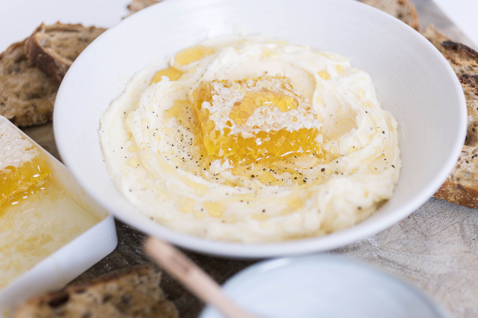 Whipped Green Hill with Herbs & Honeycomb