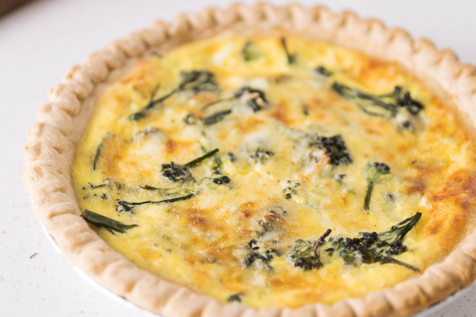 Broccoli & Thomasville Tomme Quiche