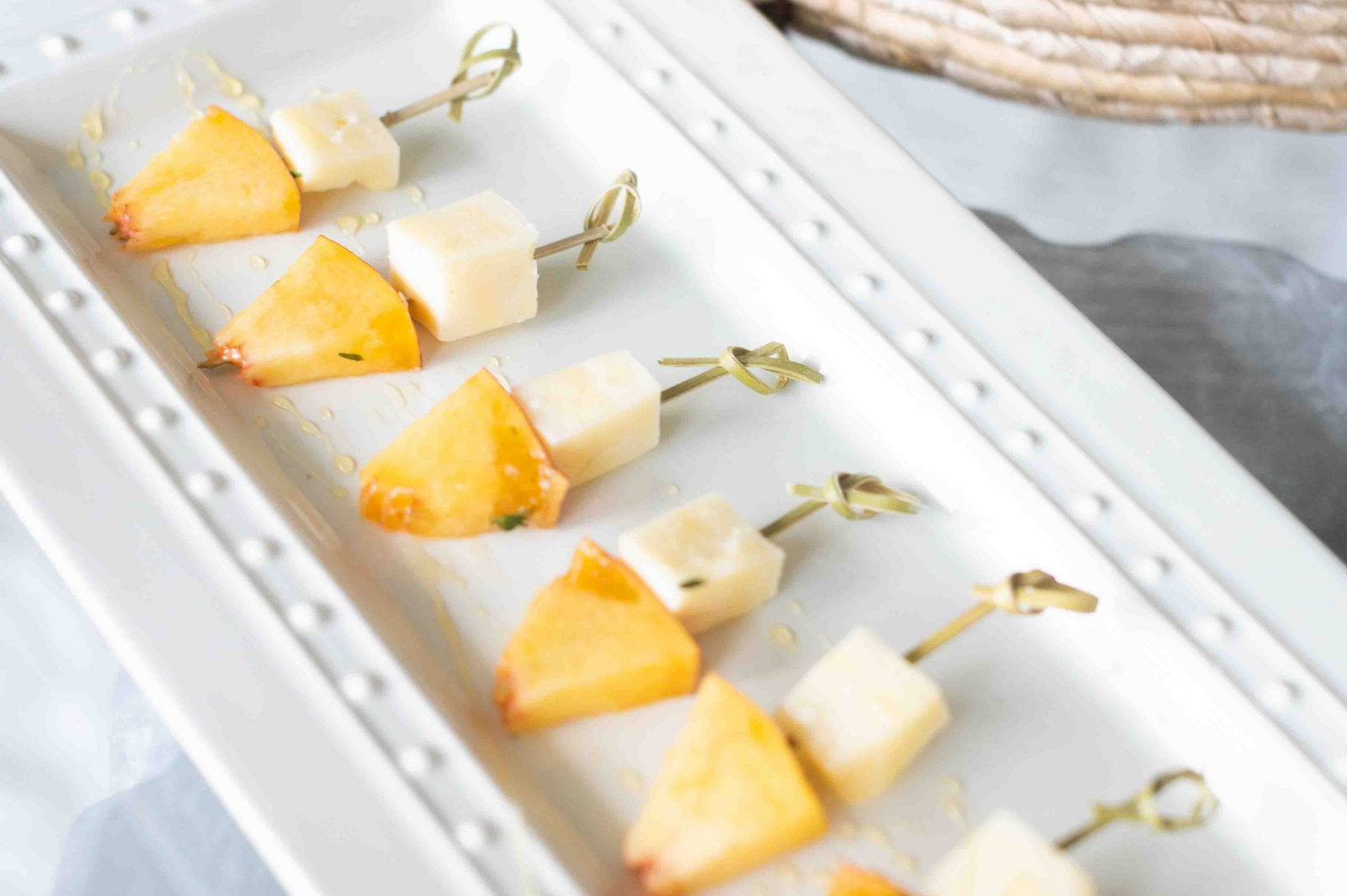 Georgia Gouda & Peach Skewers