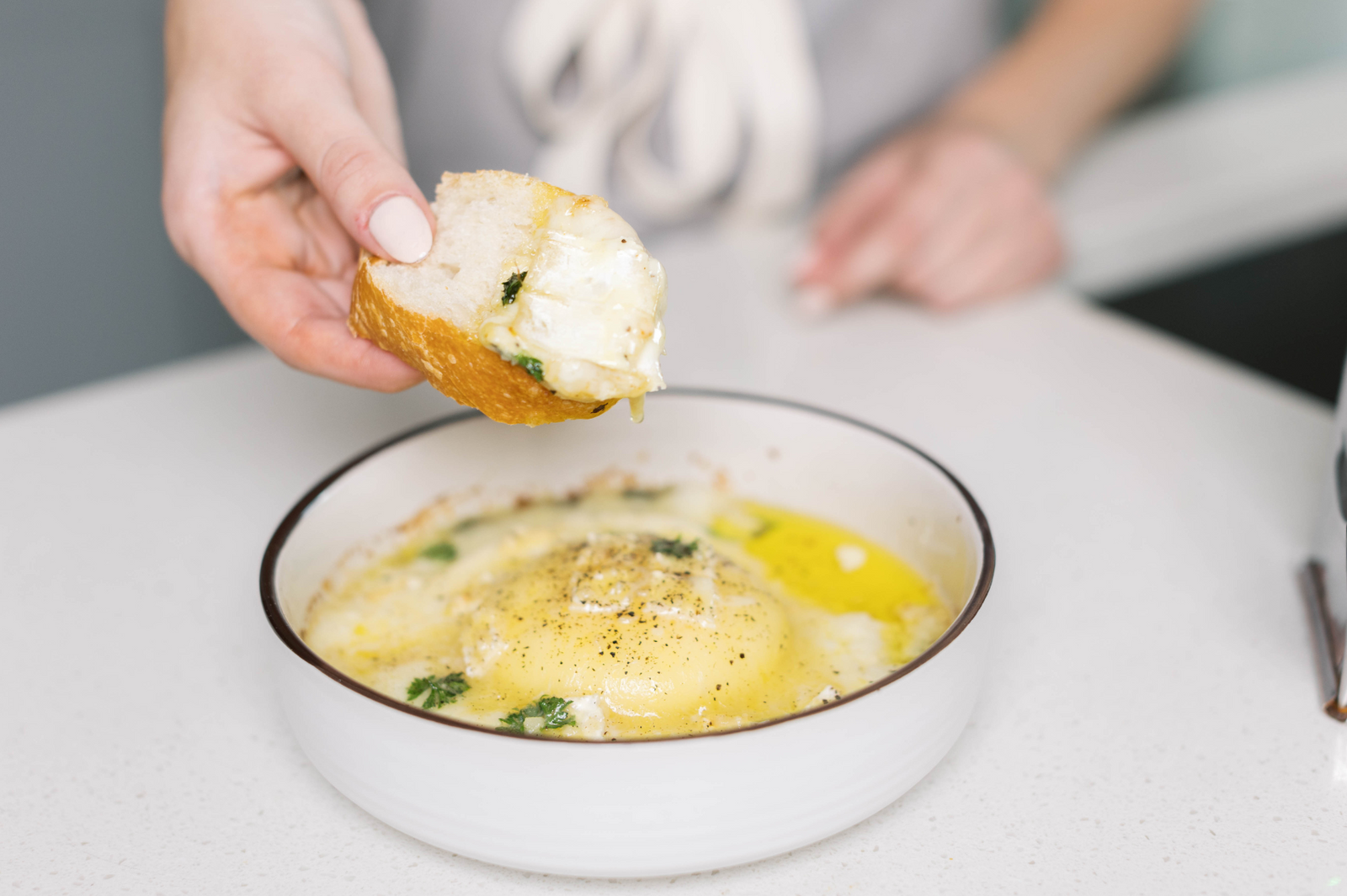 Warm Garlic Butter Melted Green Hill Recipe 