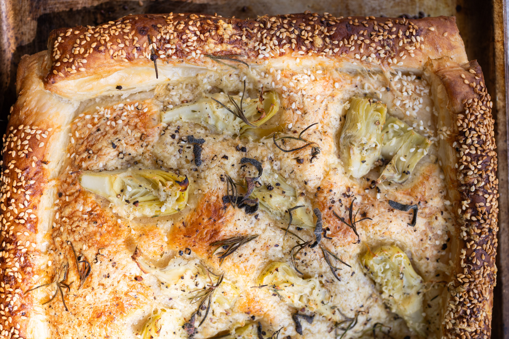 cypress and artichoke tart 