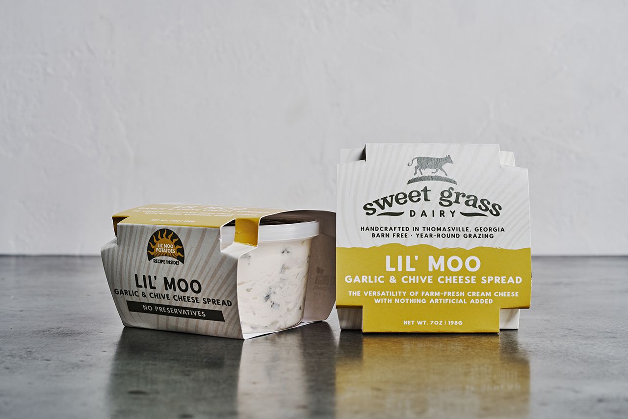 Sweet Grass Dairy's Lil' Moo Garlic & Chive Cheese 