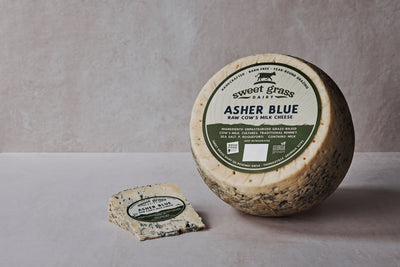 asher blue showing the label